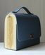 Structured Leather Bag with Wheat Ears in Epoxy Resin Elegant Sky