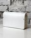 Handmade Structured Leather Bag with Wooden Side Panels White Sweet Pea