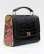 Leather Hand-Painted Peony Bag