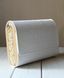White Leather Clutch Bag with Wooden Sides and Cold Porcelain Roses WHITE ROSES